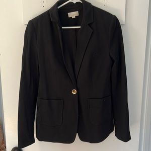 Loft women’s black blazer with gold buttons size 2
